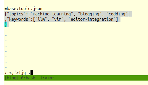 before: cramped json